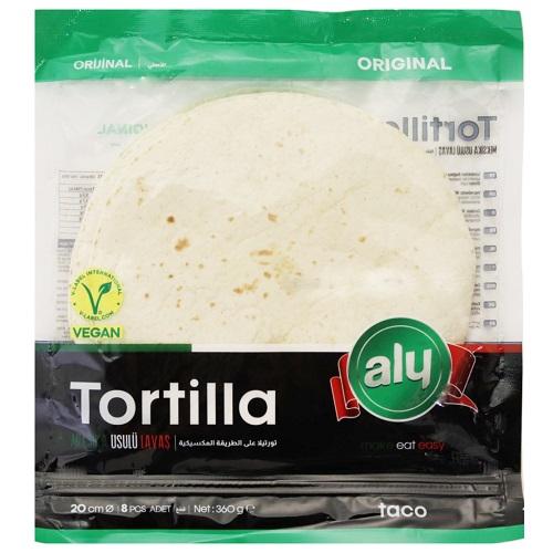 Aly Original Tortilla Bread Vegan 20Cm 8Slices 360g
