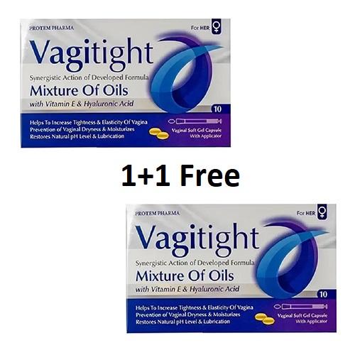 Vagitight Vaginal Capsules to Restore Elasticity Natural Moisture and Prevent Dryness 10Vaginal Capsules with Applicator
