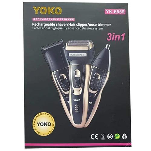 Yoko 3in1 Rechargeable Trimmer Model No.YK-6559