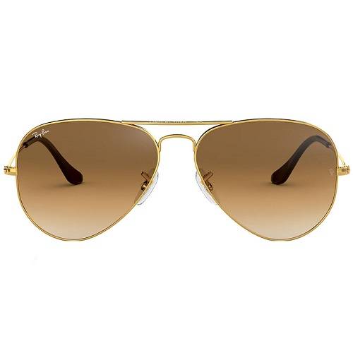 Rayban Pilot Gold Frame Light Brown Lenses Sunglasses