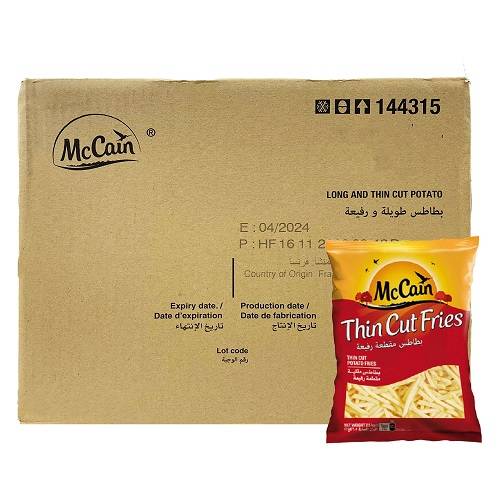 Mccain Long And Thin Frozen Potatoes 2.5kg 5Pcs 1Carton