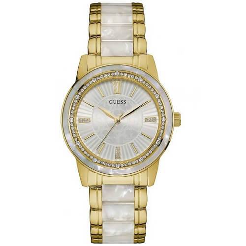 Guess Trinity Wrist Watch White Model No.W0706L3