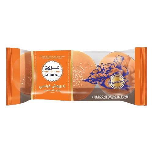 Murouj French Brioche Burger Sesame 6Pcs 360g