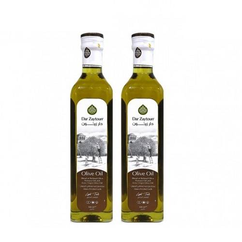 Dar Zaytoun Olive Oil Blend of Extra Virgin and Refined Olive Oil 500ml 2Pcs 