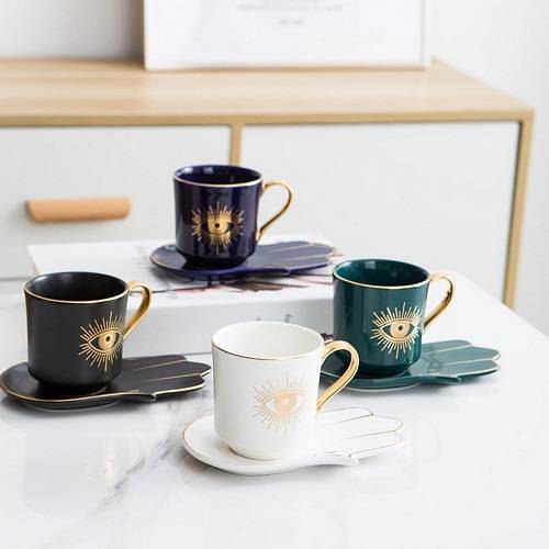 Mystic Gaze Cup and Saucer Ceramic Set