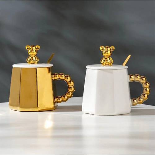 Golden Bear Elegance Ceramic Cup