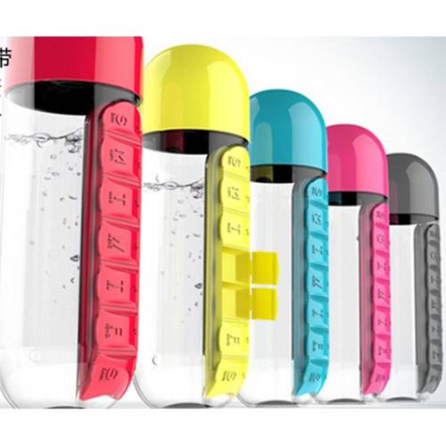 Medi Hydrate Pill Organizer with Water Bottle