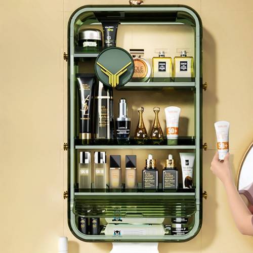 Wall Mounted Triple Floor Jewelry Storage with Shutter Big