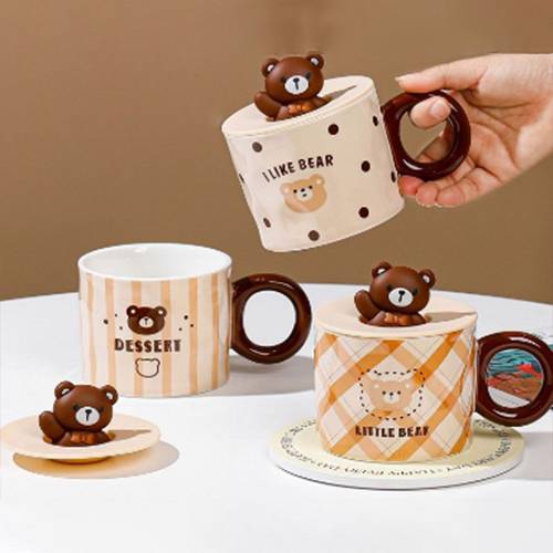 Little Bear Ceramic Cup Trio 410ml 3Colors