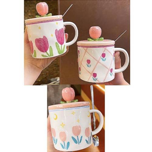 Tulip Bloom Ceramic Cup