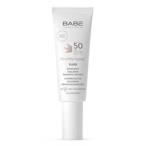 Babe Healthy Aging+ Fluid Sunscreen Collagen SPF50 for Treating Signs of Aging 40ml