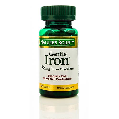 Nature's Bounty Gentle Iron 28mg 90Capsules
