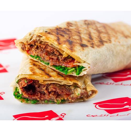Meat Shawarma Saj Sandwich