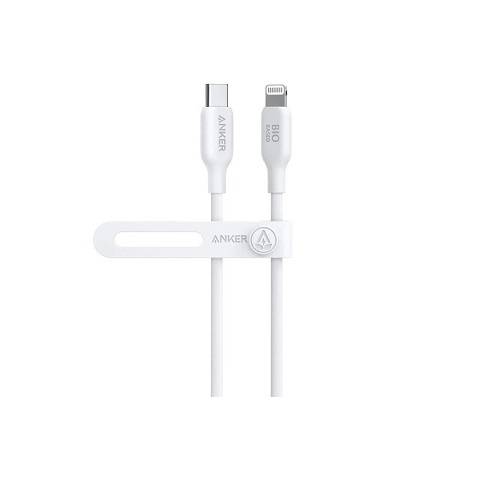 انكر كابل شحن USB C الي لايتنينج خامة طبيعية ابيض 0.9م رقم.14860