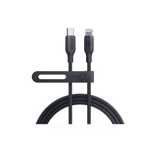 انكر كابل شحن سريع USB C الى لايتنينج خامة طبيعية 3قدم اسود رقم.14858