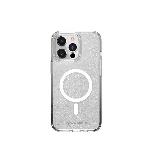 Viva Madrid Apple iPhone 13 Pro Celeste Hybrid TPU PC Halo Case with Glitters 6.1Inch No.12510