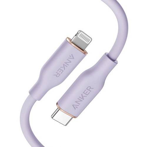 انكر باورلاين 3 فلو USB C الى لايتنينج بنفسجي 0.9م رقم.12384