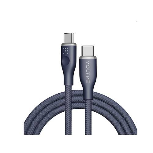 Voltme Powerlink Rugg Double Nylon Cable Type C to Type C 3A 60W Blue 1m No.15690
