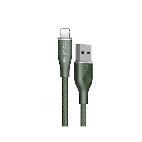 فولتمي كابل باورلينك USB الى لايتينيج بطول 1.2م اخضر رقم.15698