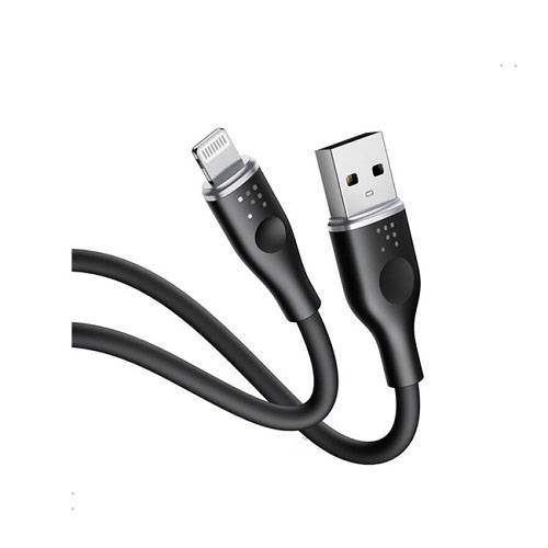 Voltme Powerlink Moss USB to Lightning Liquid Silicone Cable and Zinc Alloy Connector 1.2m Black No.15682