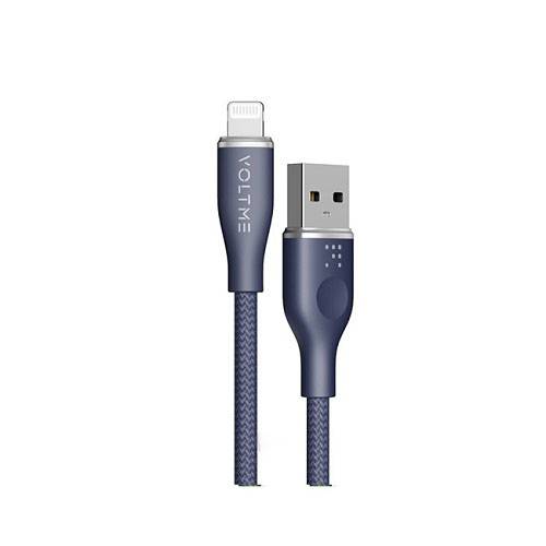 Voltme Powerlink Rugg USB to Lightning Double Nylon Cable and Zinc Alloy Connector 1.2m Blue No.15697