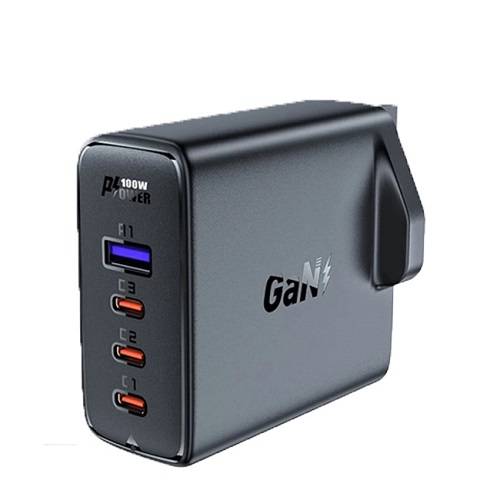 Acefast GaN A40 Fast Charger Set 100W with 3Type C and USB Ports Black No.15872