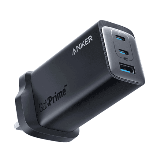 انكر 737 جان برايم شاحن 120واط مزدوج المنافذ Type C ومنفذ USB اسود رقم.14435