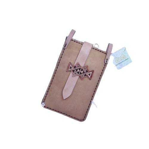 Womens Shoulder Bag Made of Natural Leather Inlaid with Islamic or Pharaonic Decorations Model No.WS-HR-003