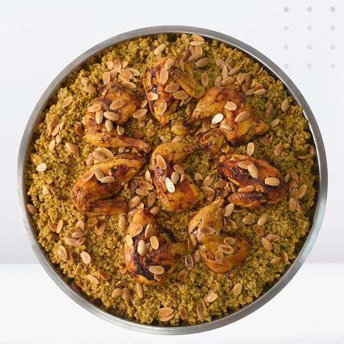Freekeh with Chicken Tray Enough for5to6 Persons
