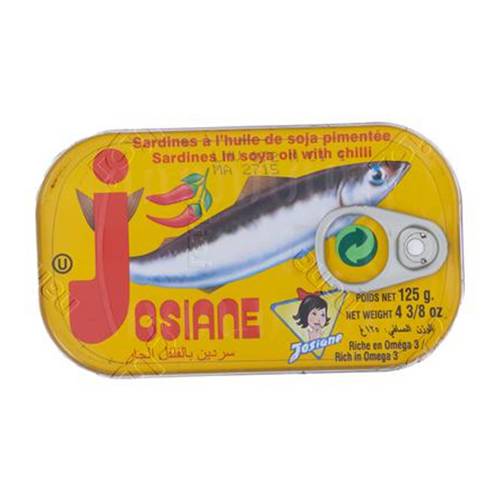 Josiane Sardines in Soya Oil with Chilli 125g
