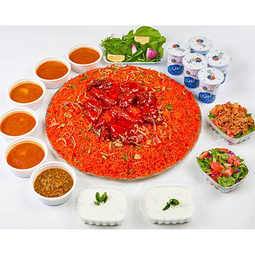 صينية دجاج 65 مع عيش