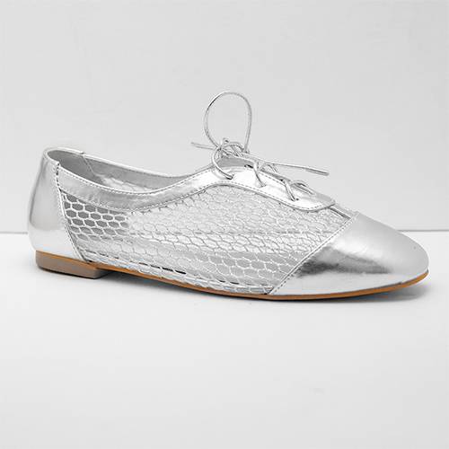 Flat Net Shoes Silver
