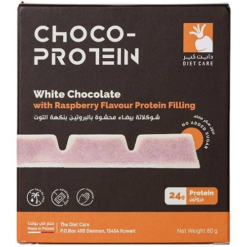 Diet Care White Chocolate Raspberry Flavor Protein Filling No Added Sugar 80g