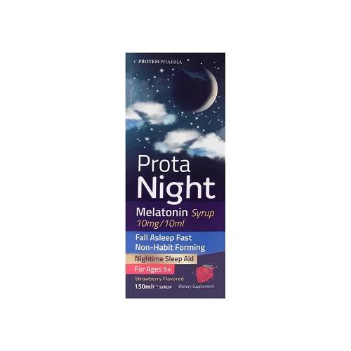 Protem Pharma Prota Night Melatonin Food Supplement Help to Sleep Syrup 150ml