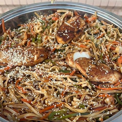 Noodles Vegetables and Chicken