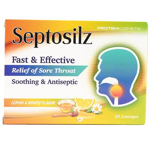 Septosilz to Relieve Sore Throat with Lemon and Honey 24Lozenges